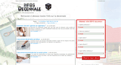 Desktop Screenshot of infos-decennale.com