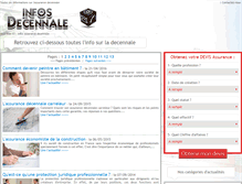 Tablet Screenshot of infos-decennale.com
